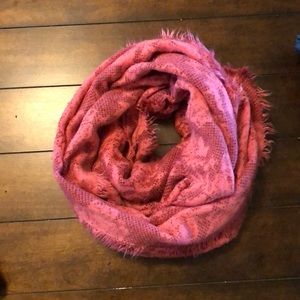 Pink floral infinity scarf